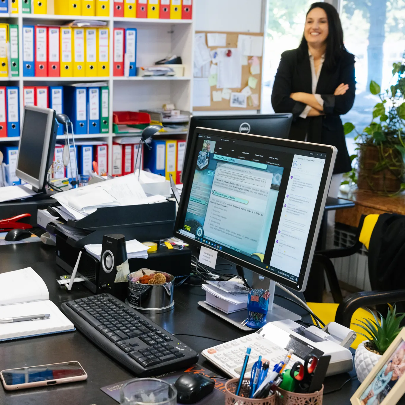 Front office novog ureda na adresi Dubrava 256C. Ovdje vas dočekujemo kad svratite. Front office VMS računovodstva, Dubrava 256C, Zagreb